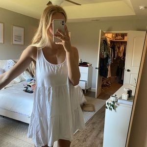 Glassons white linen swim cover up